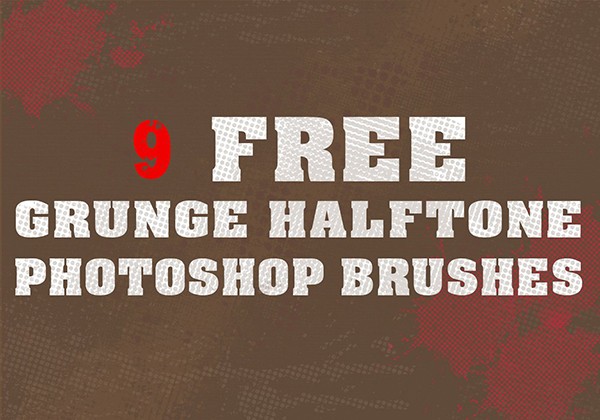 9 Grunge Halftone Brushes