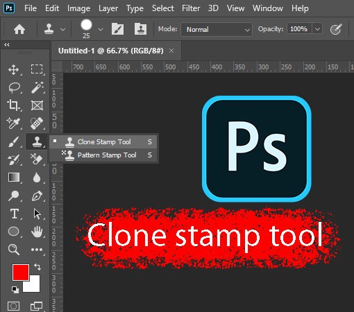 Clone stamp tool
