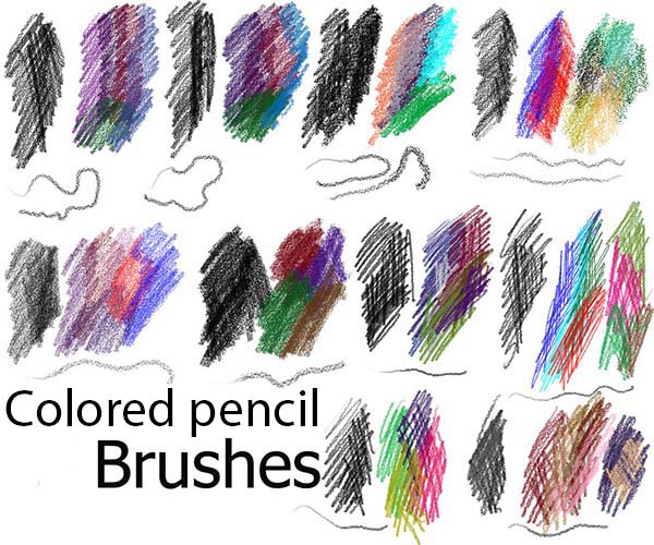 Colored pencil brushes