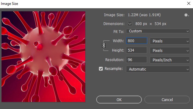 Measure pixel width and height for images