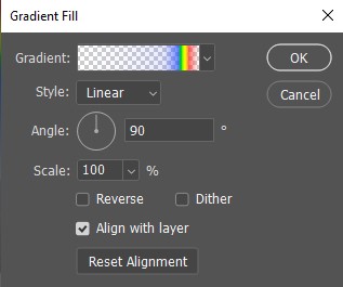 Gradient Fill dialog box