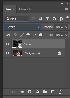 Change the layer blend mode to Screen