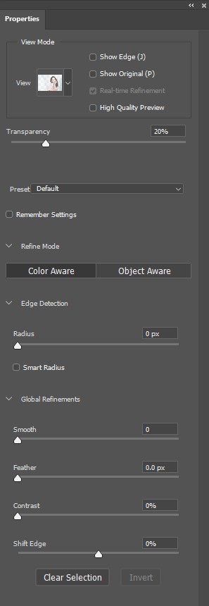 Select and Mask New Features