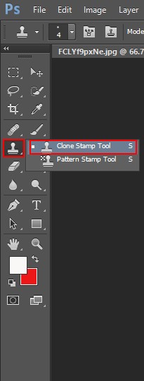 The Clone Stamp tool