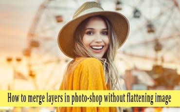 How to merge layers in photo-shop without flattening image