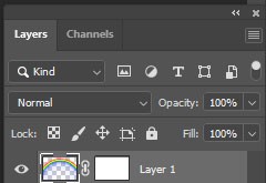 Convert the Gradient fill layer into a smart object