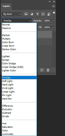 Apply Overlay and soft light blend mode for sharpening