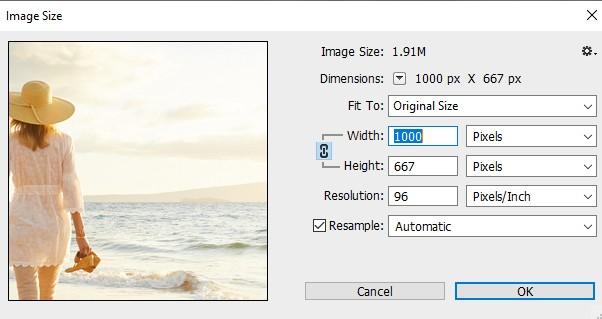 Resize images