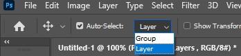 Change the group option to Auto-Select