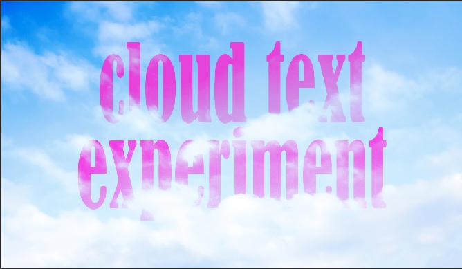 Blending text into clouds