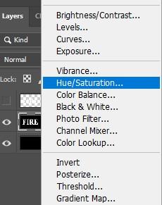 Include first hue and saturation layer