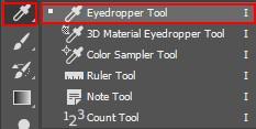 Pick the eyedropper tool from the toolbox.