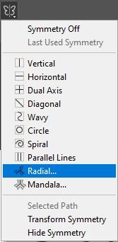 Pick out the radial option