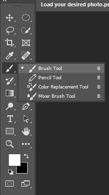 Choose the brush tool