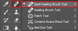 Select the Spot Healing Brush