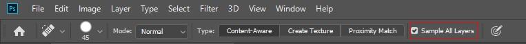 Select the Sample All Layers Option
