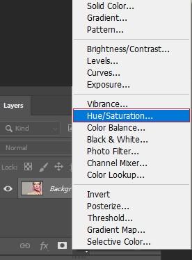 saturation adjustment layer