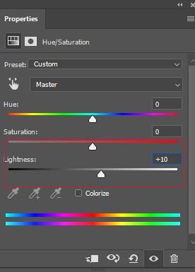  Increase the lightness mode to give brightness effect on the teeth