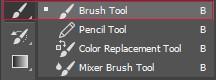 Now pick out the Brush Tool