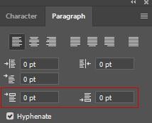 Paragraph Spacing Options