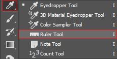 Select the ruler tool