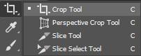 Select the crop tool