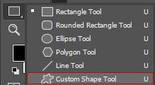 Pick out the custom shape tool