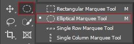 Choose the elliptical marquee Tool