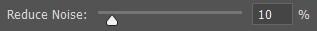Drag the reduce noise slider to clean up the picture