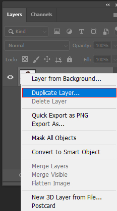 Duplicating the Background Layer